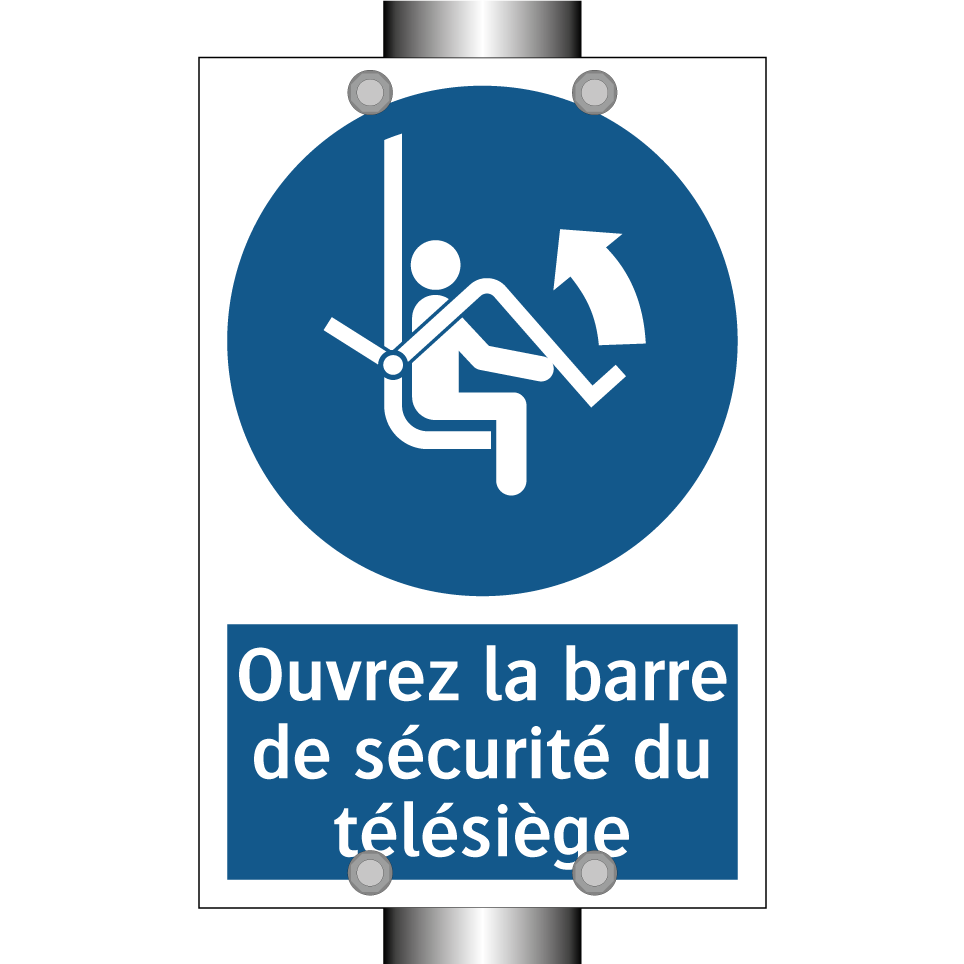 Ouvrez la barre de sécurité du télésiège