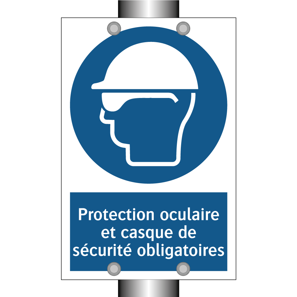 Protection oculaire et casque de sécurité obligatoires