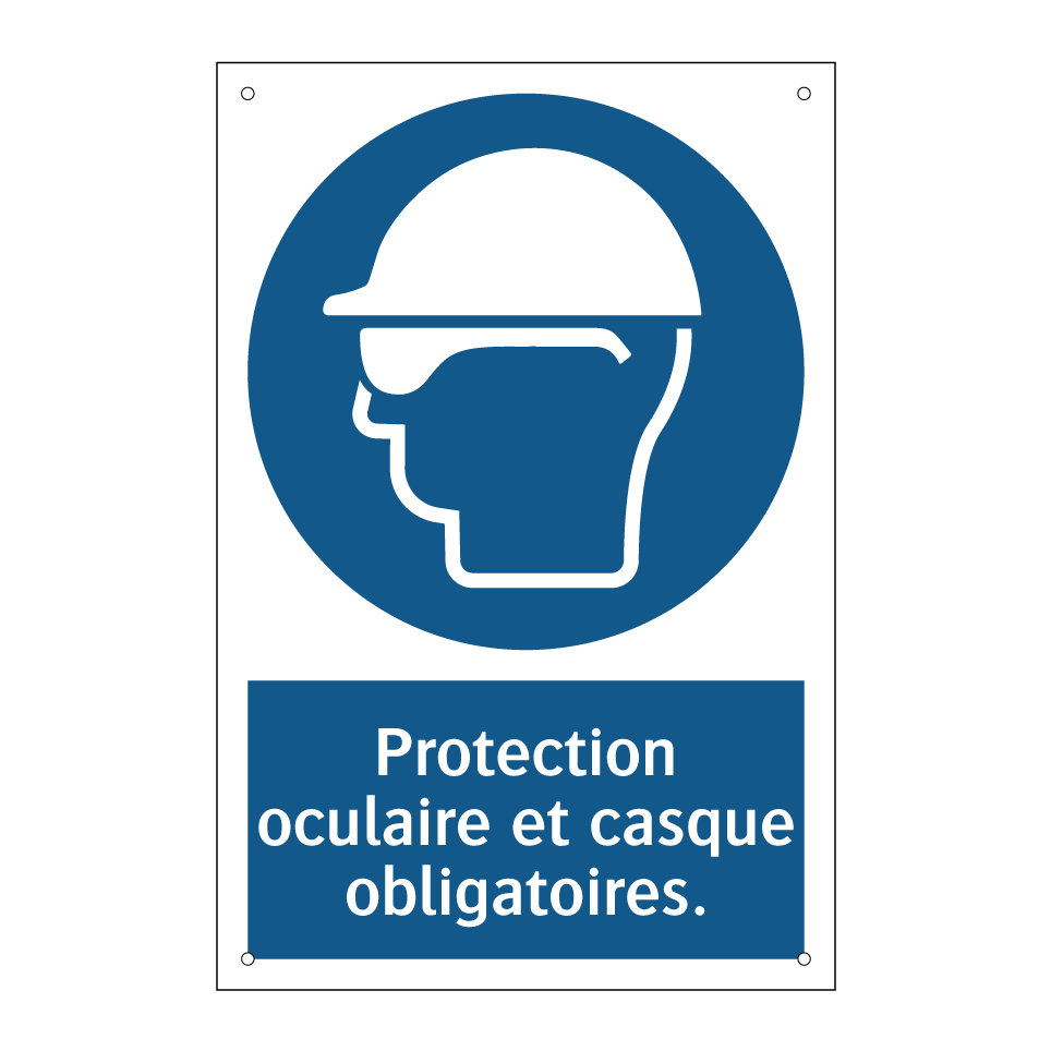 Protection oculaire et casque obligatoires.