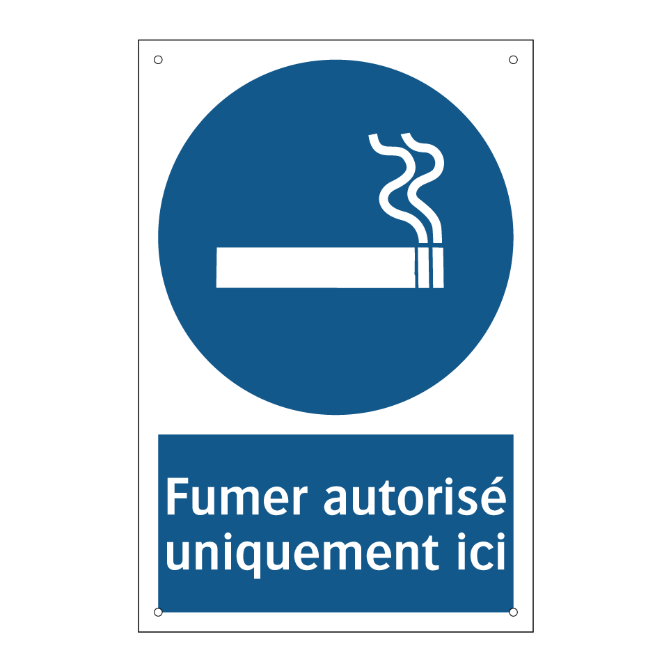 Fumer autorisé uniquement ici