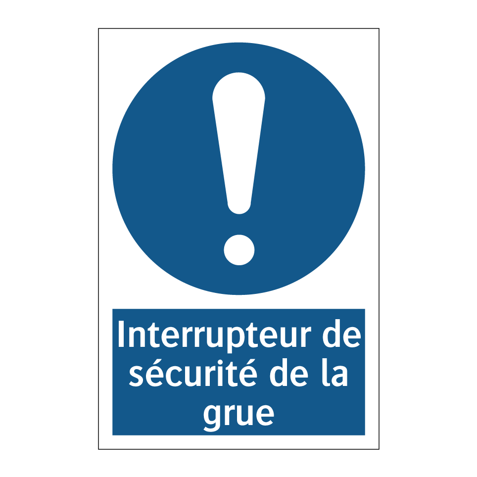 Interrupteur de sécurité de la grue
