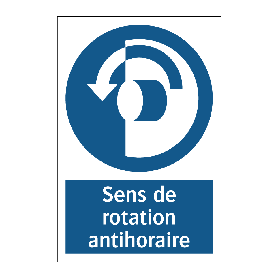 Sens de rotation antihoraire