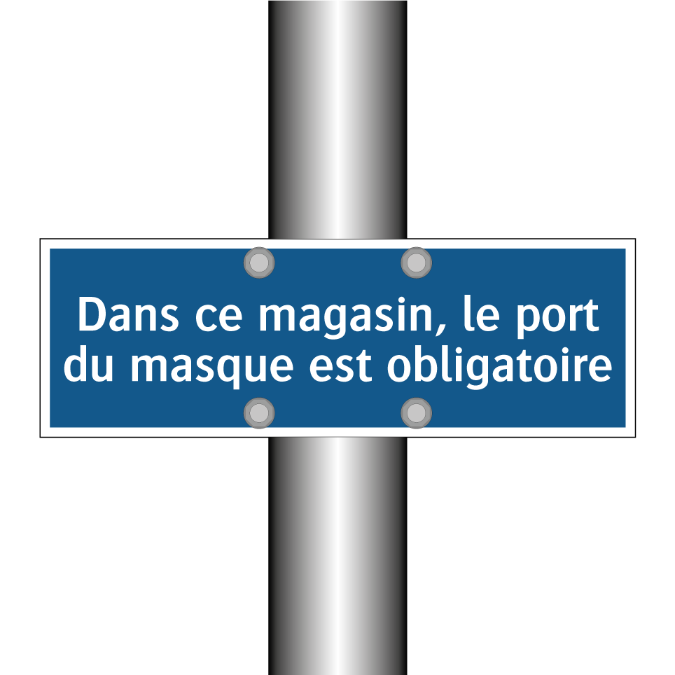 Dans ce magasin, le port du masque est obligatoire.