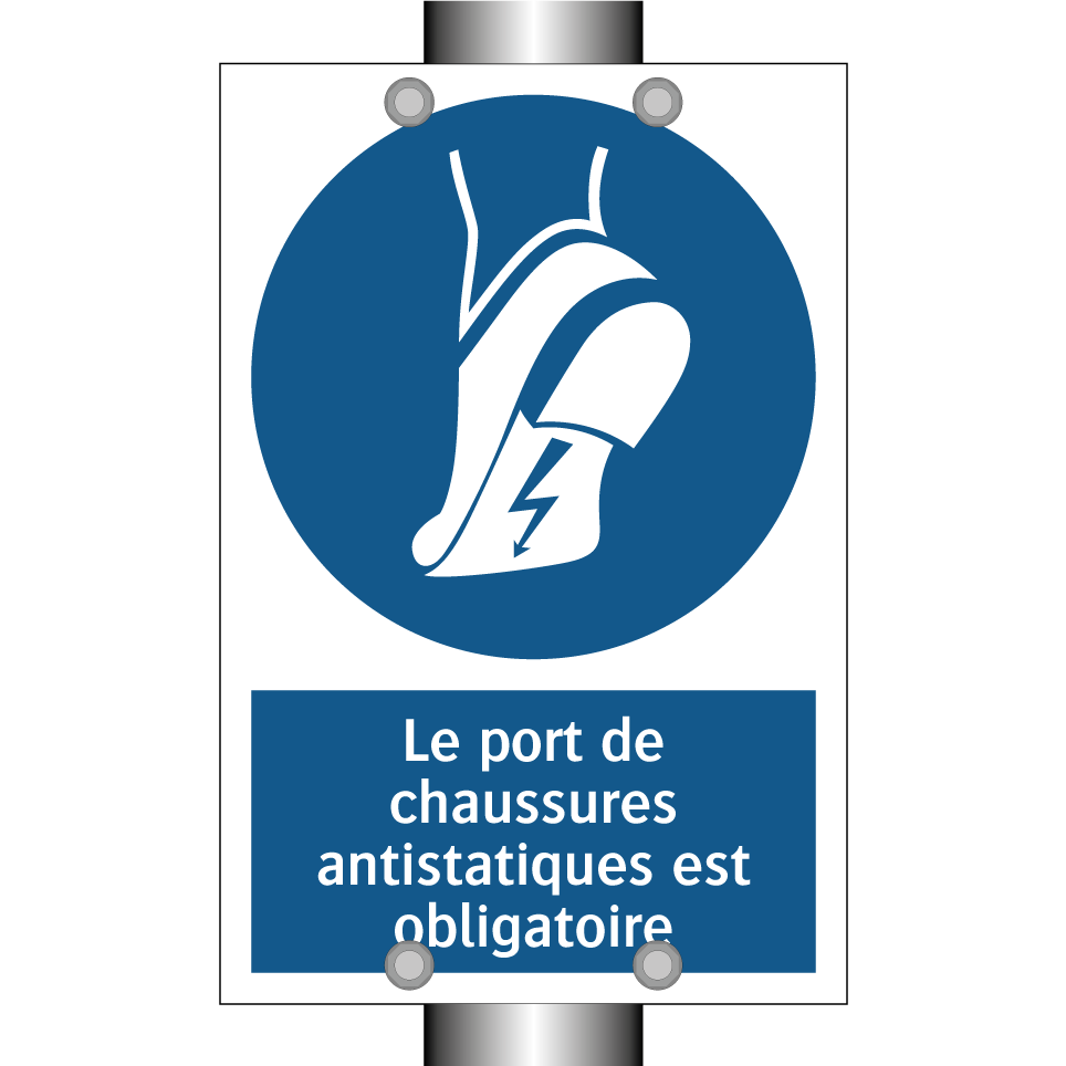 Le port de chaussures antistatiques est obligatoire