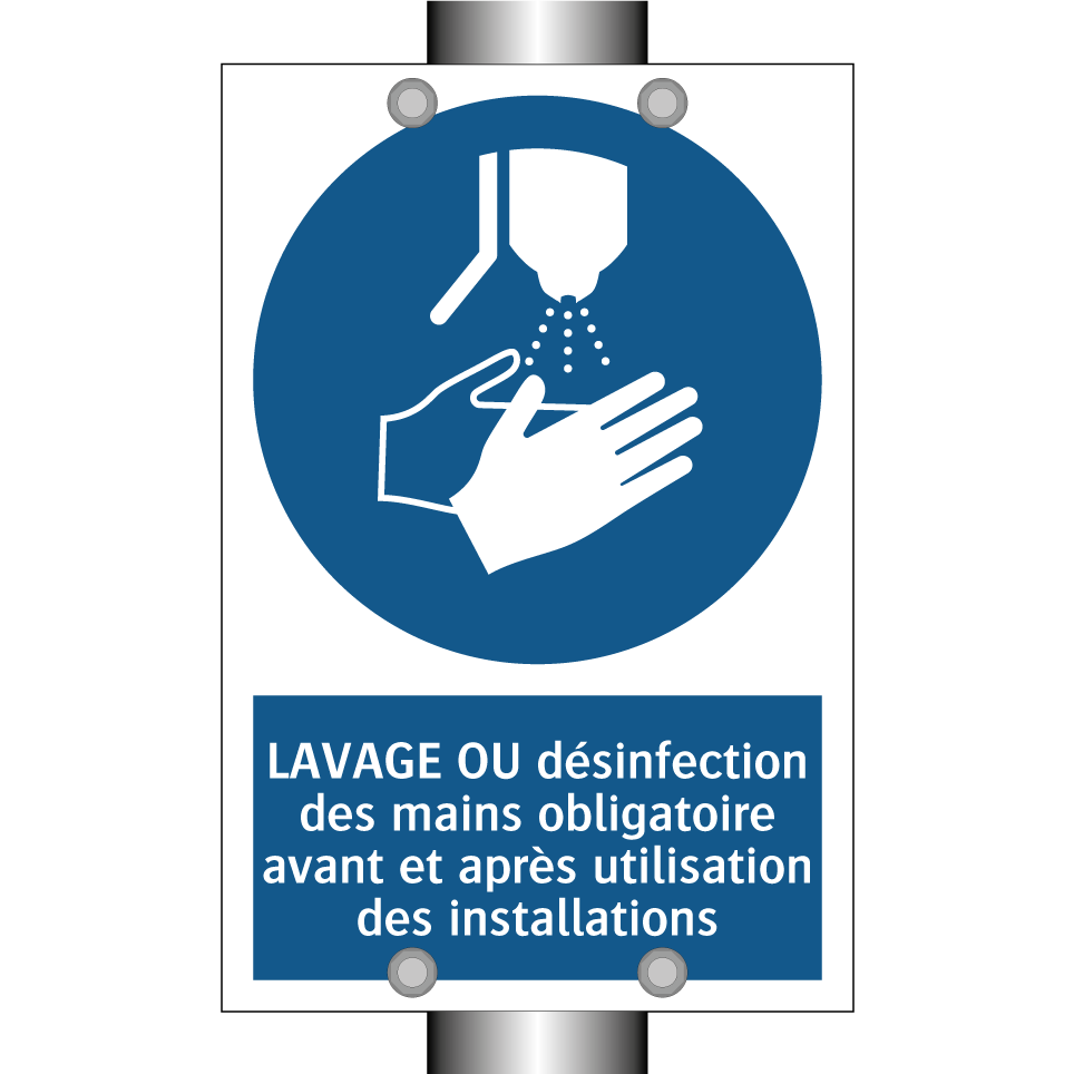 LAVAGE OU désinfection des mains obligatoire avant et après utilisation des installations