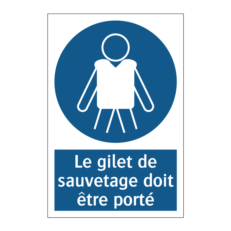 Le gilet de sauvetage doit être porté