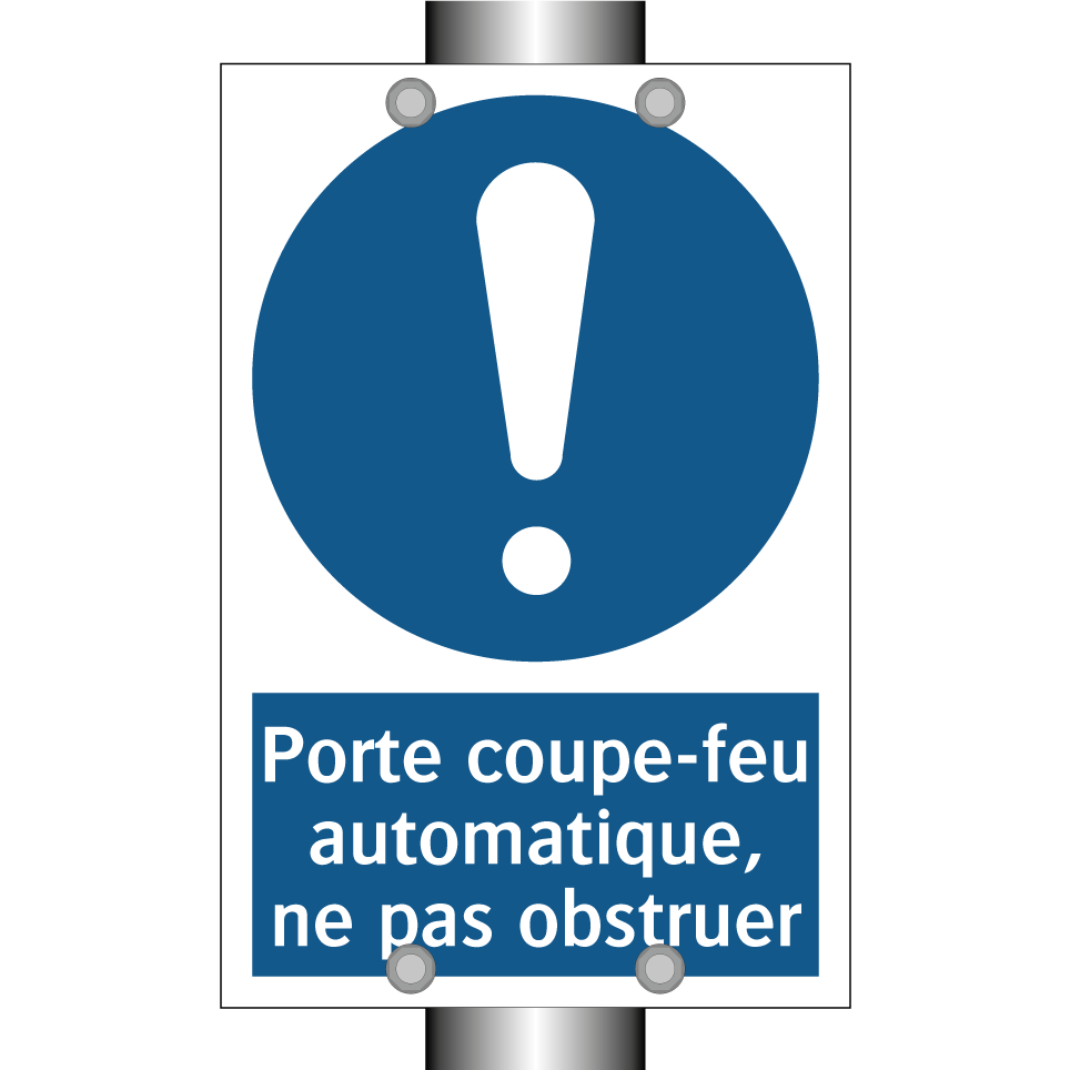 Porte coupe-feu automatique, ne pas obstruer