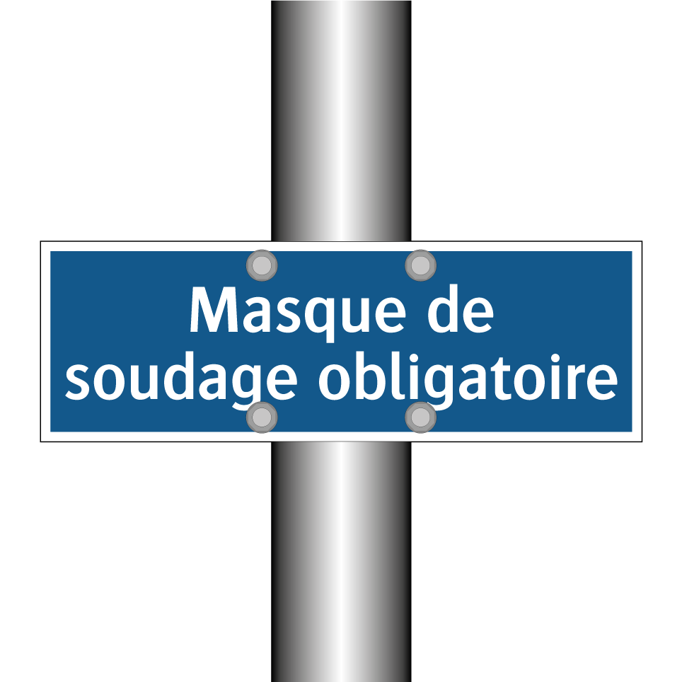 Masque de soudage obligatoire