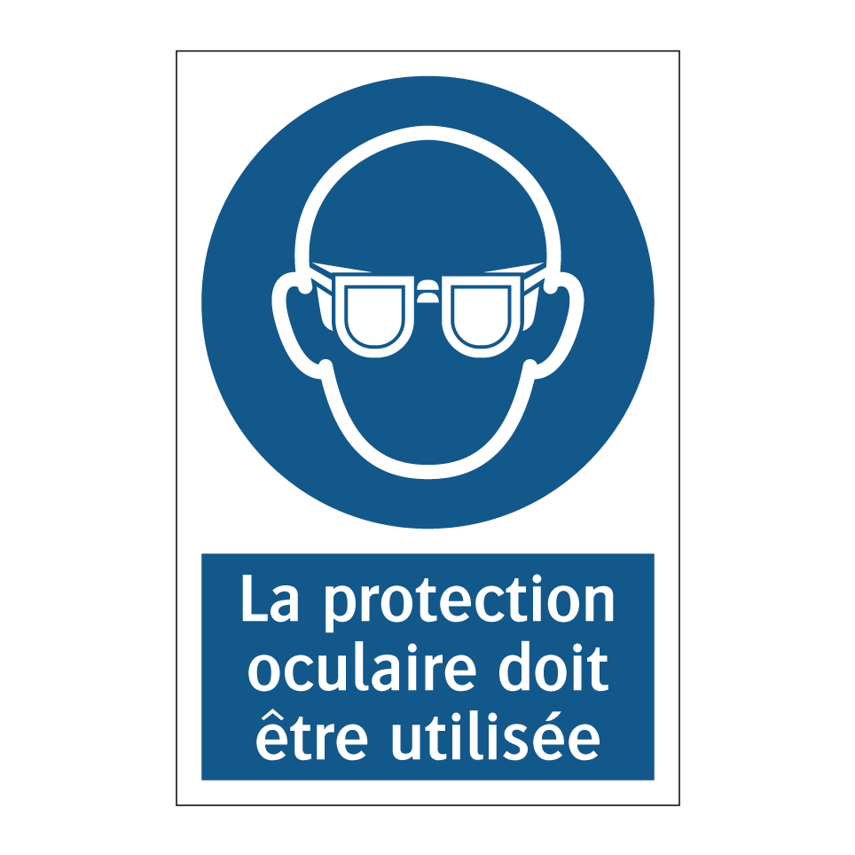 La protection oculaire doit être utilisée