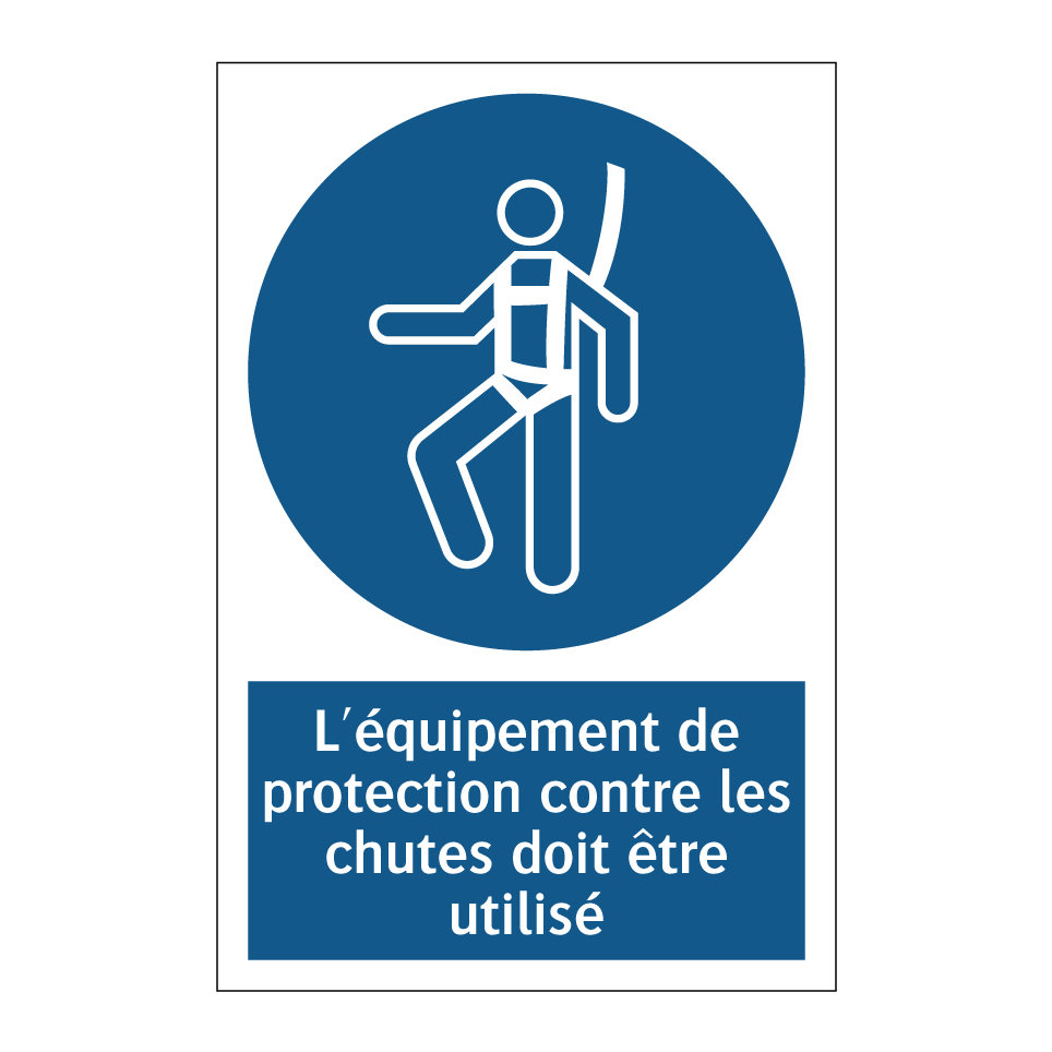L'équipement de protection contre les chutes doit être utilisé