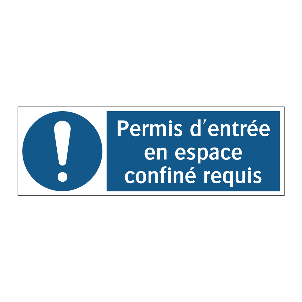 Permis d'entrée en espace confiné requis