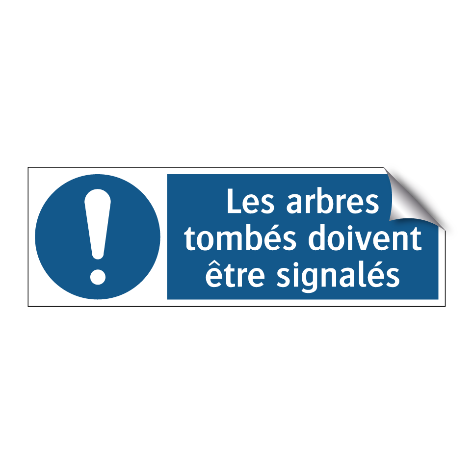 Les arbres tombés doivent être signalés