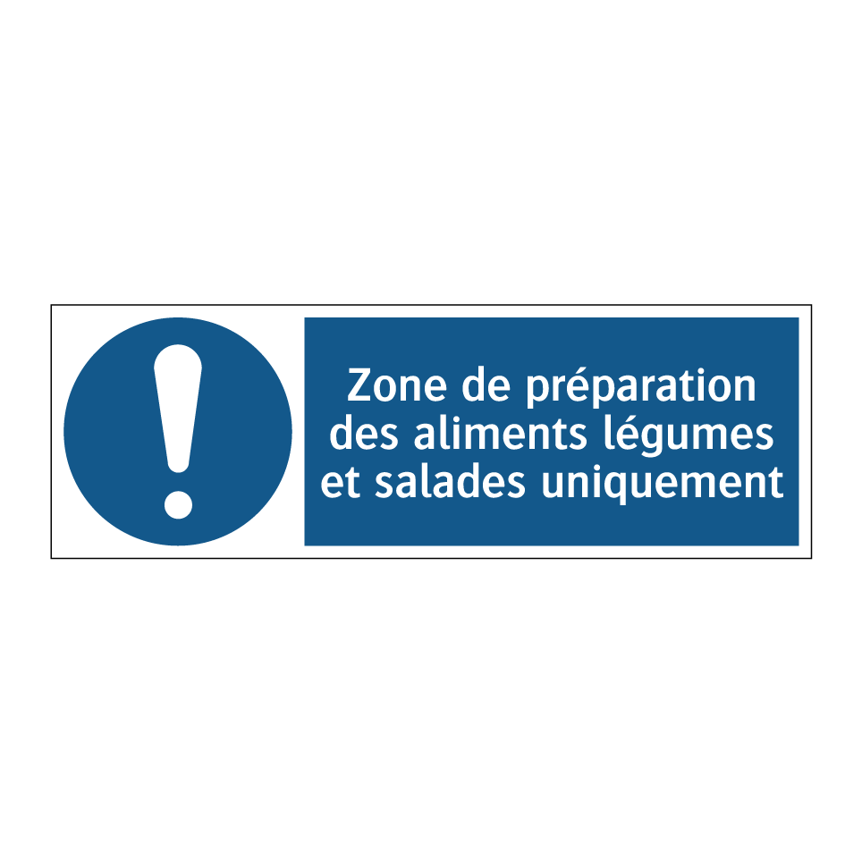 Zone de préparation des aliments légumes et salades uniquement