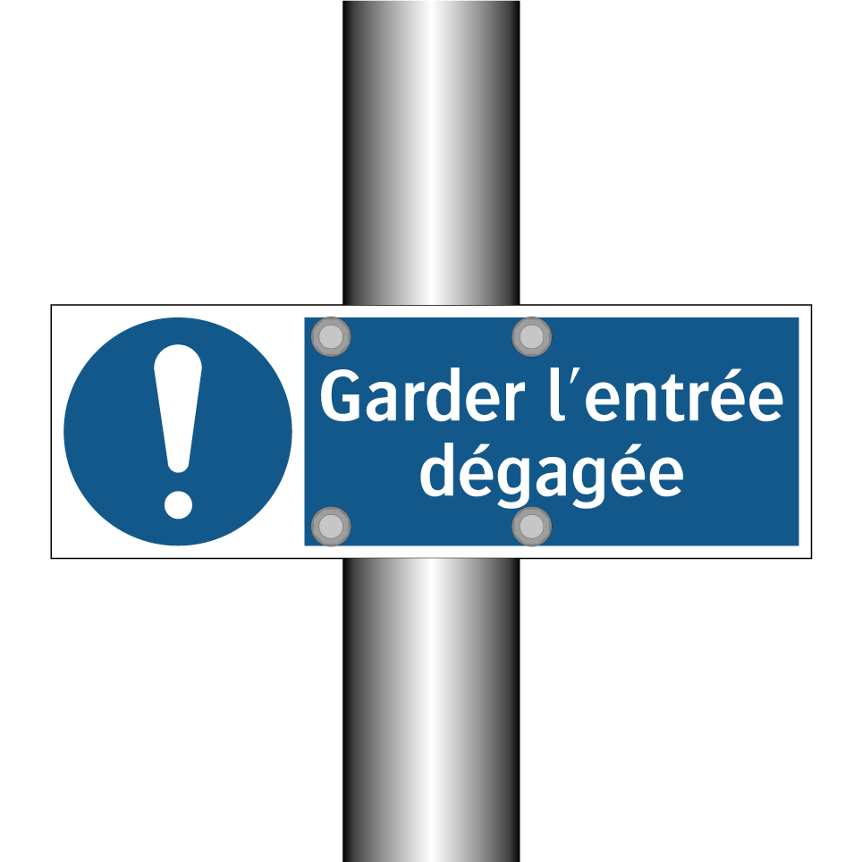 Garder l'entrée dégagée