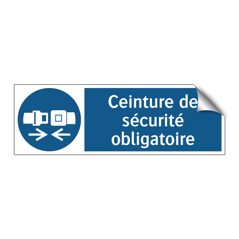 Ceinture de sécurité obligatoire
