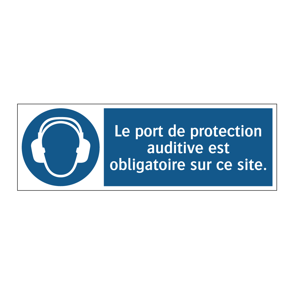 Le port de protection auditive est obligatoire sur ce site.