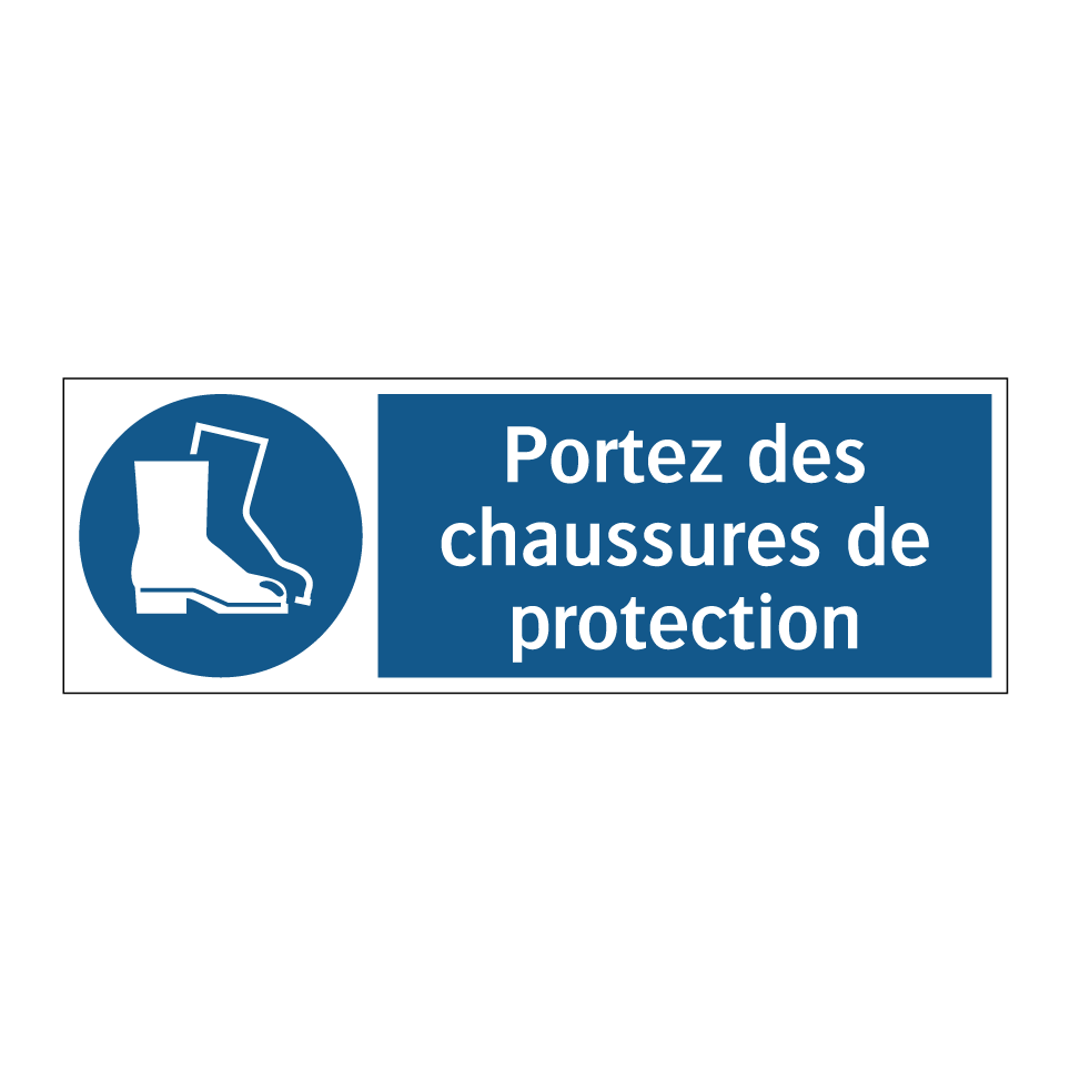 Portez des chaussures de protection