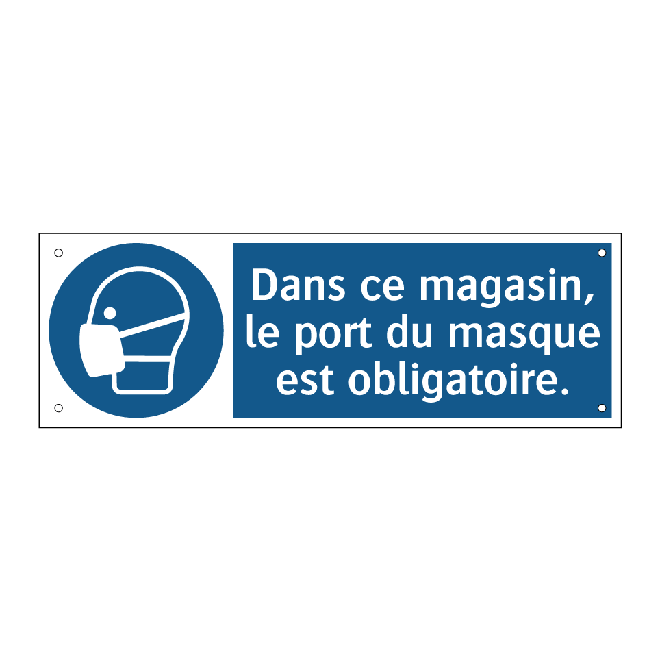 Dans ce magasin, le port du masque est obligatoire.
