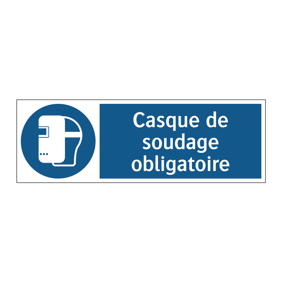 Casque de soudage obligatoire