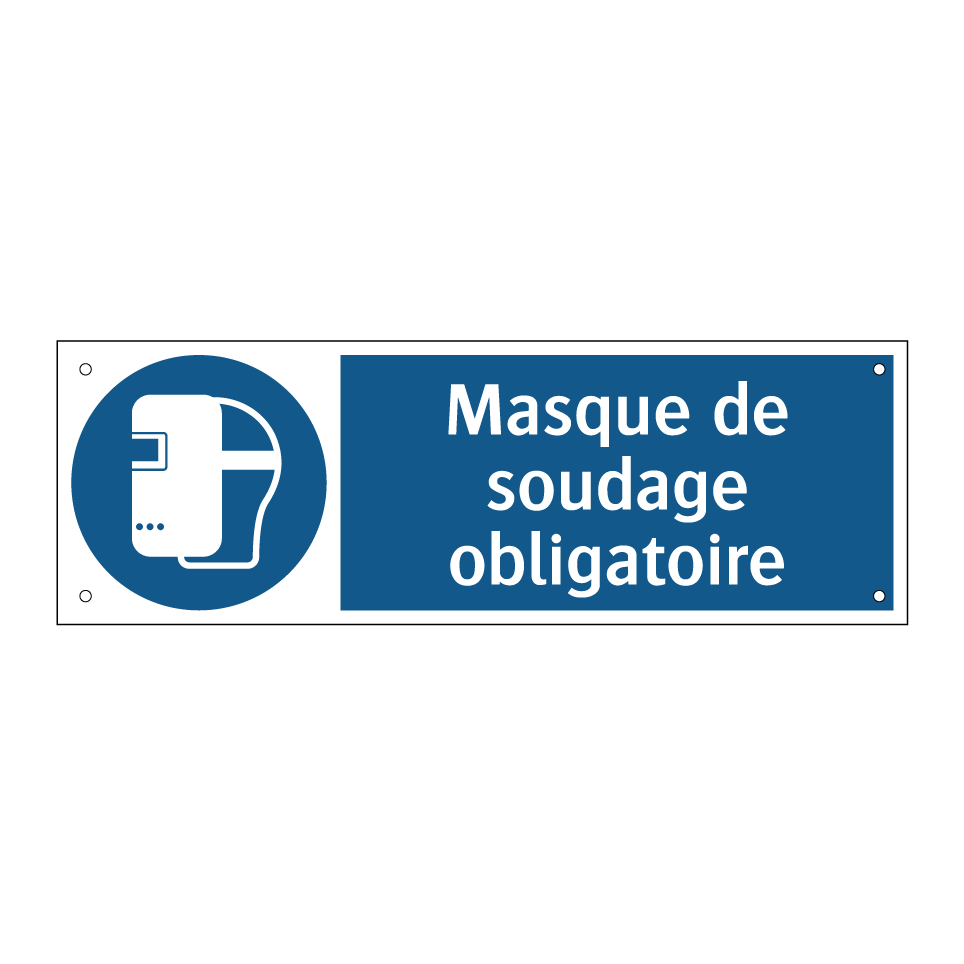 Masque de soudage obligatoire