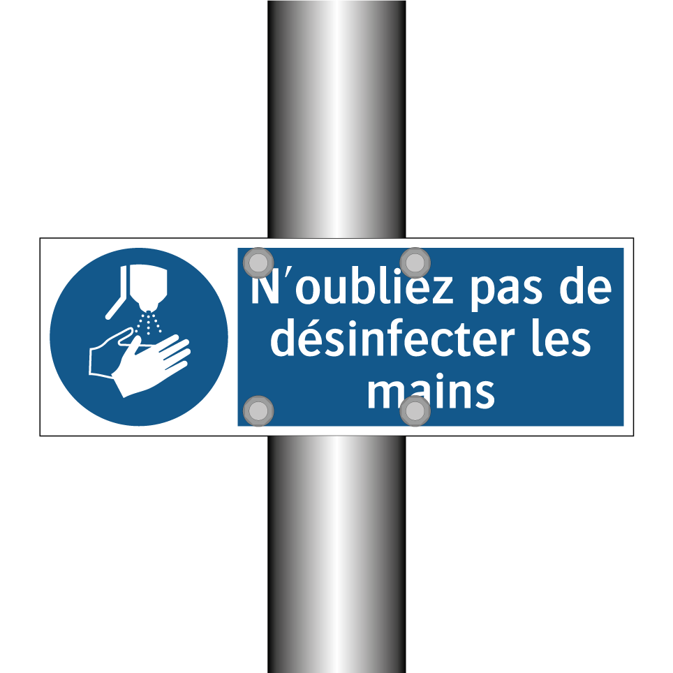 N'oubliez pas de désinfecter les mains