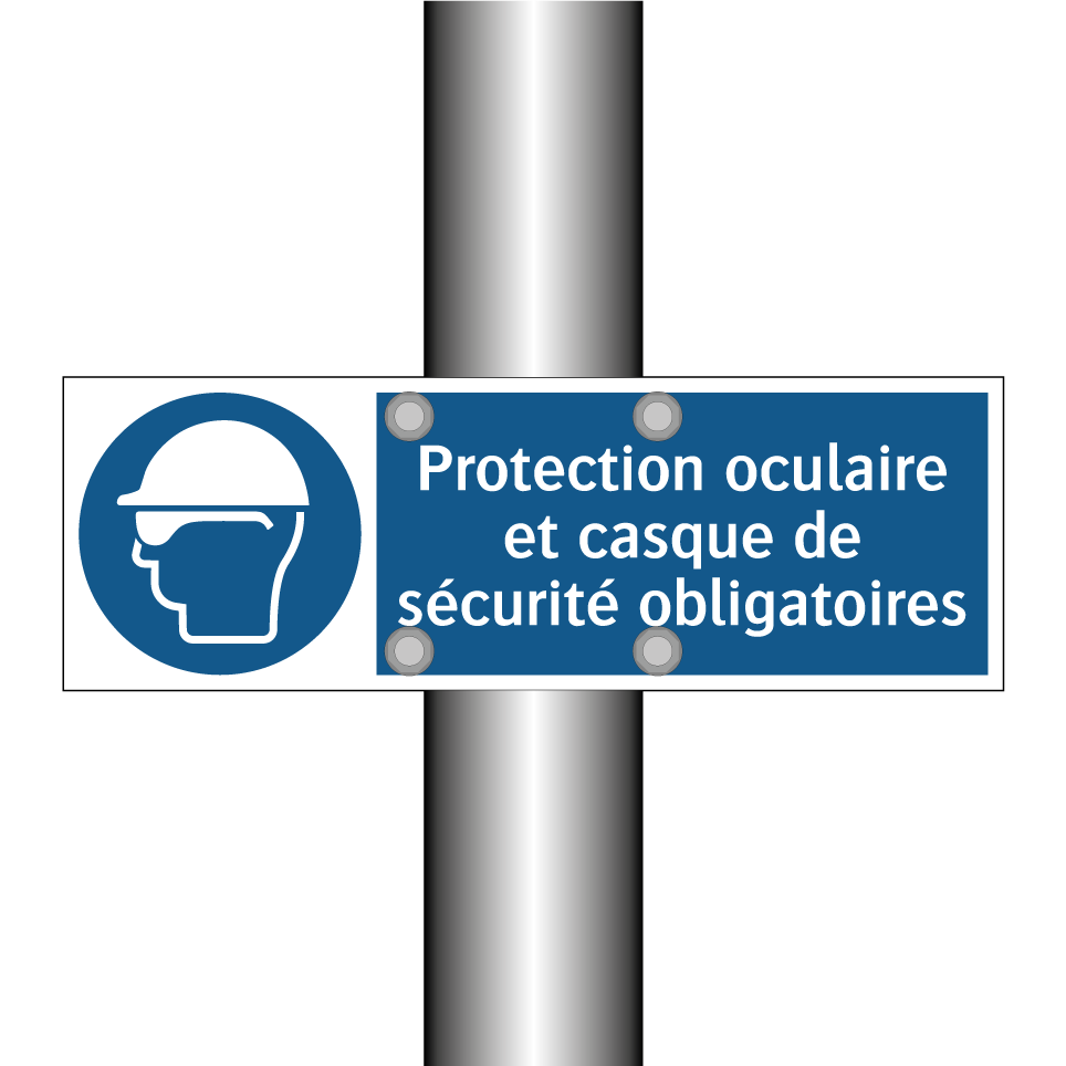 Protection oculaire et casque de sécurité obligatoires