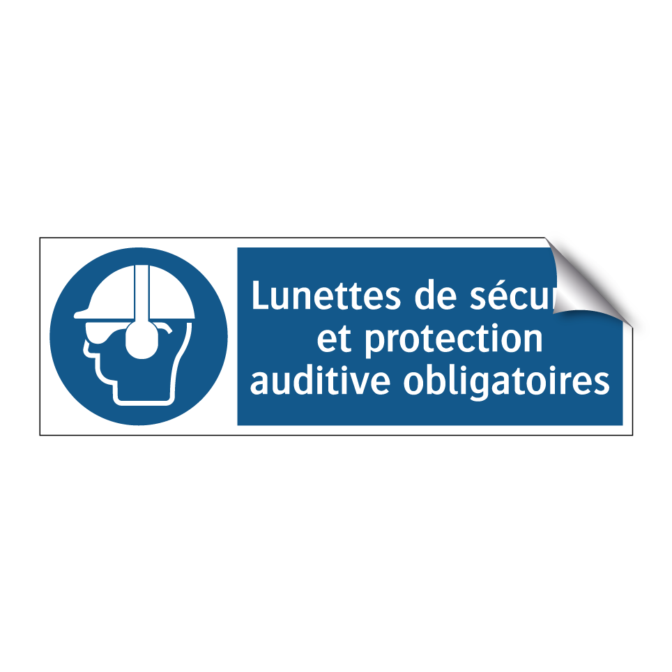 Lunettes de sécurité et protection auditive obligatoires
