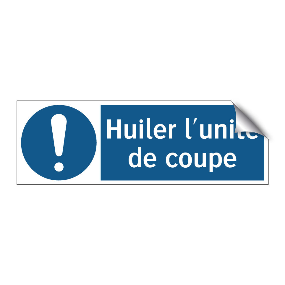 Huiler l'unité de coupe