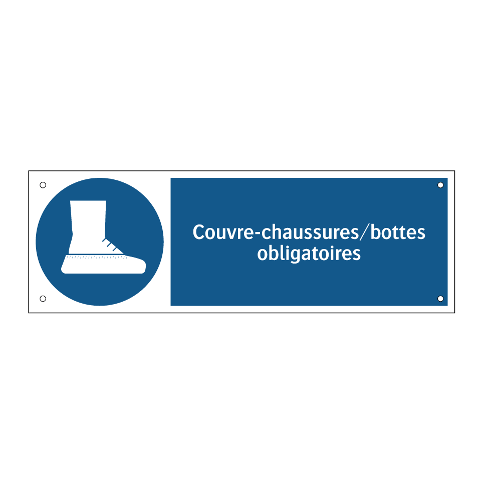 Couvre-chaussures/bottes obligatoires