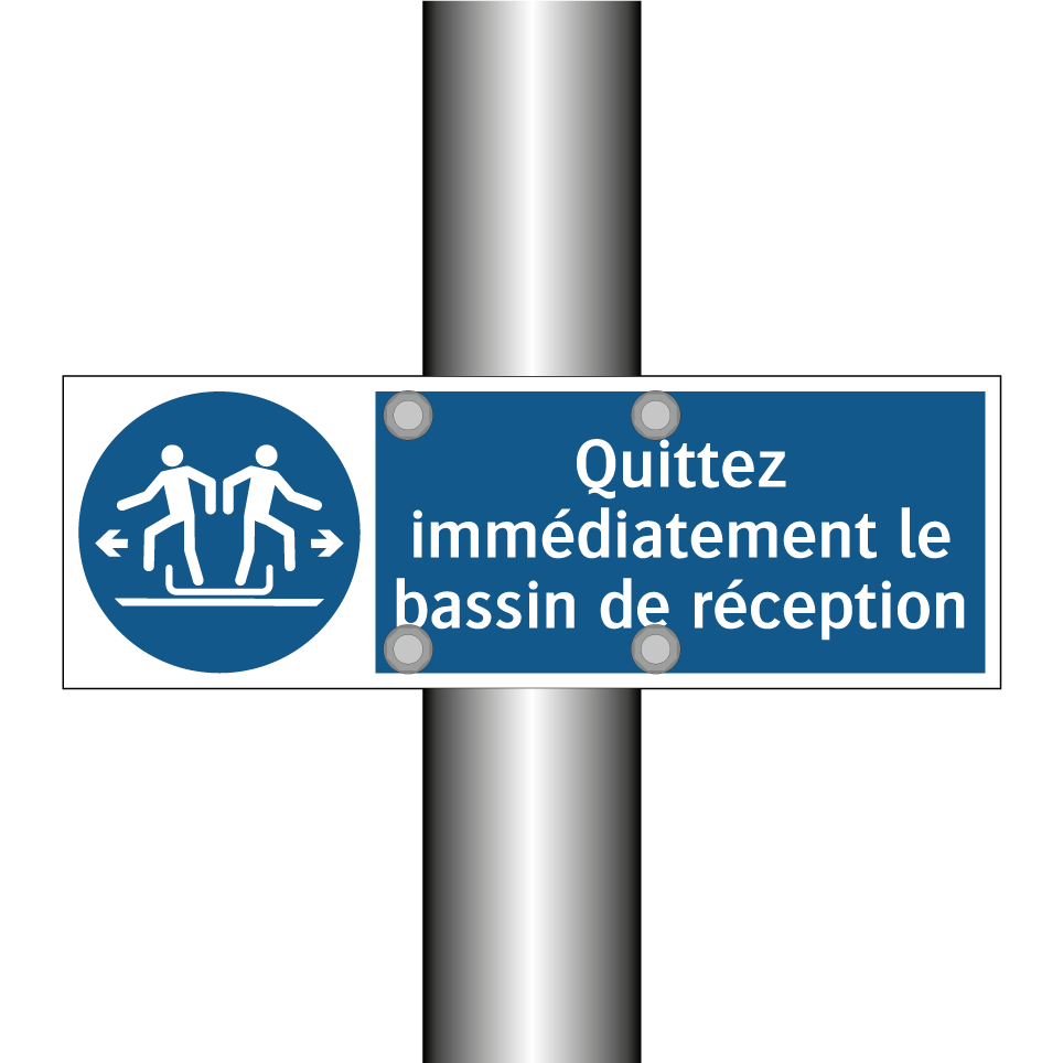 Quittez immédiatement le bassin de réception