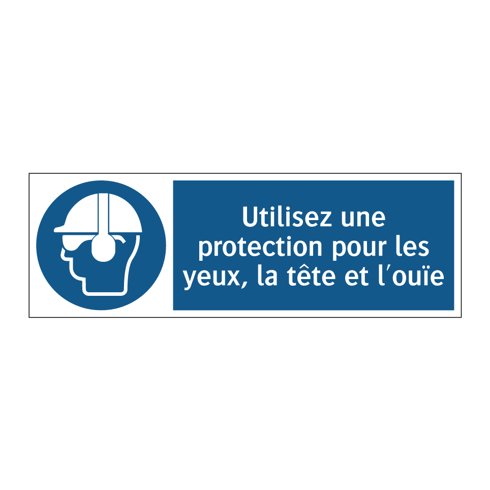 Utilisez une protection pour les yeux, la tête et l'ouïe