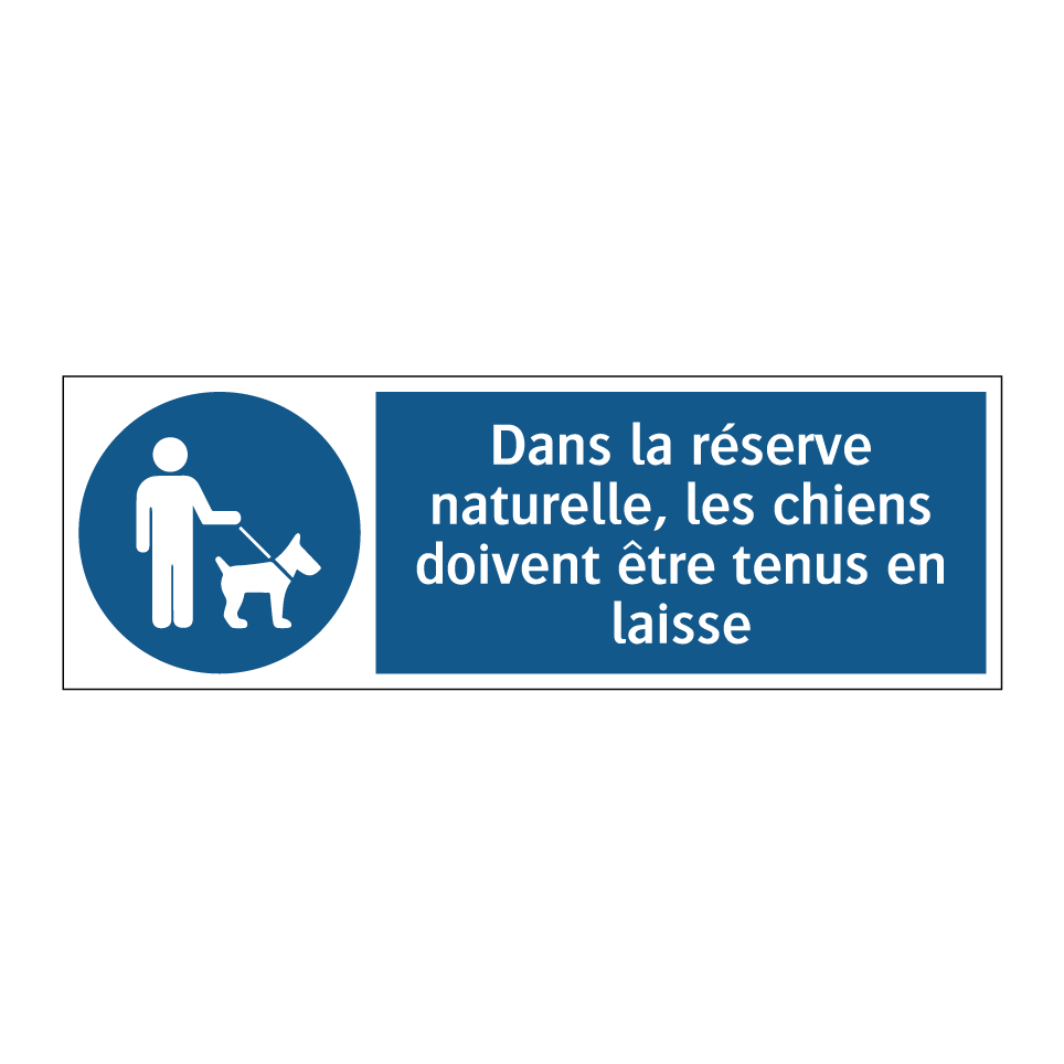 Dans la réserve naturelle, les chiens doivent être tenus en laisse