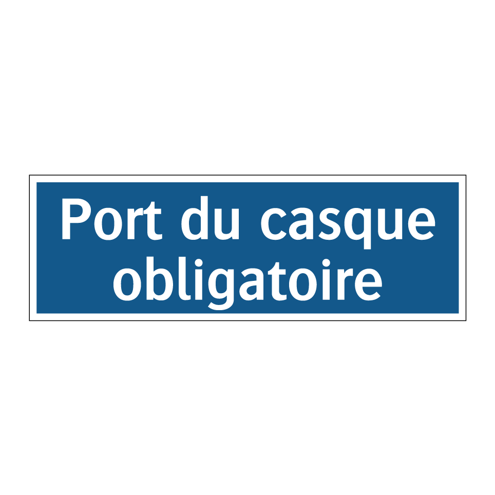 Port du casque obligatoire