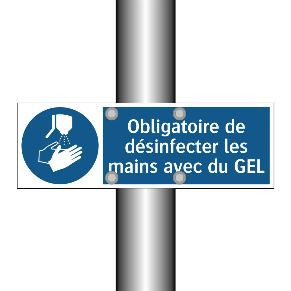 Obligatoire de désinfecter les mains avec du GEL