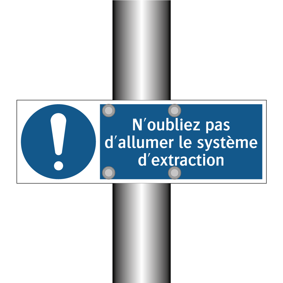 N'oubliez pas d'allumer le système d'extraction