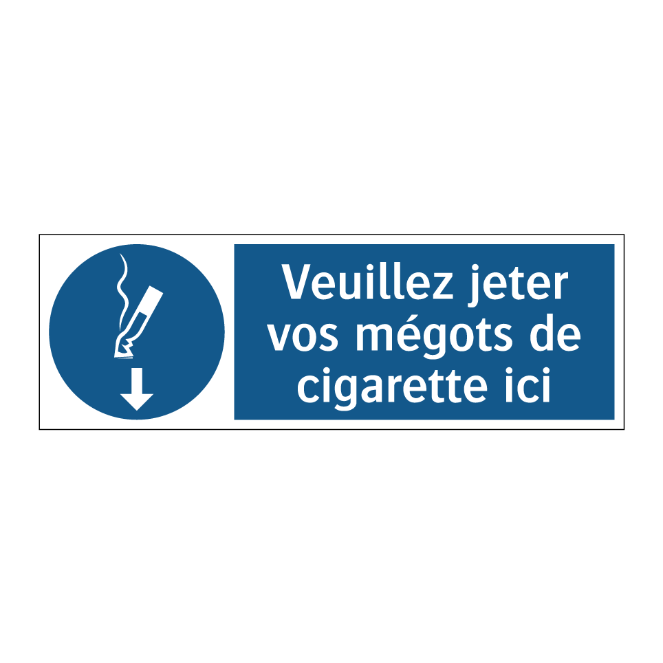 Veuillez jeter vos mégots de cigarette ici