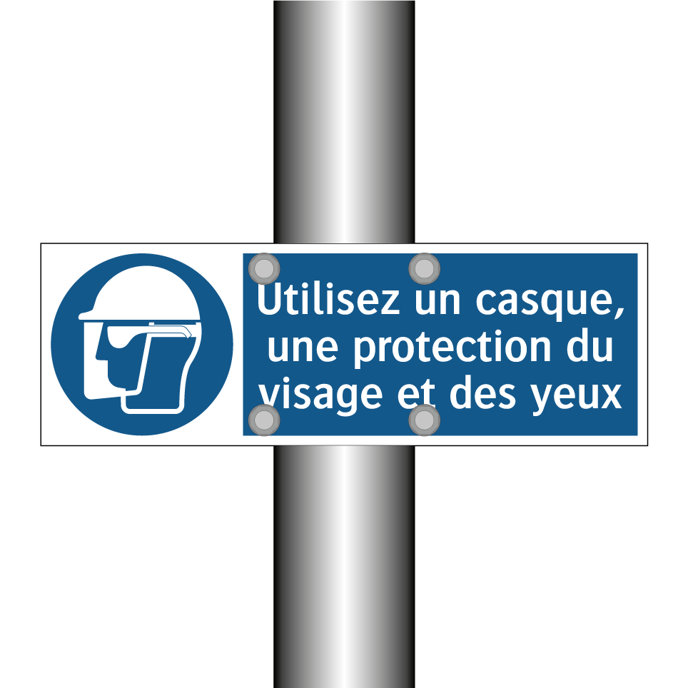 Utilisez un casque, une protection du visage et des yeux