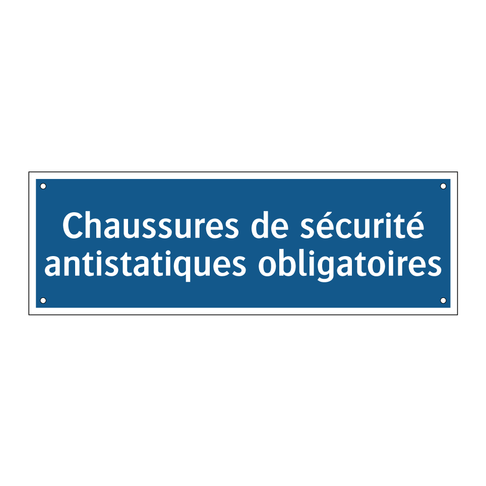 Chaussures de sécurité antistatiques obligatoires