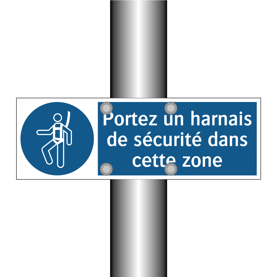 Portez un harnais de sécurité dans cette zone