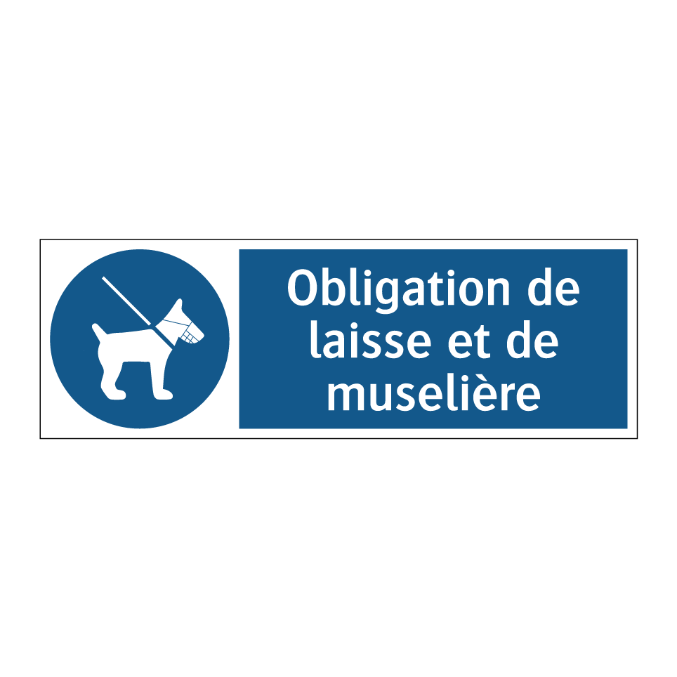 Obligation de laisse et de muselière