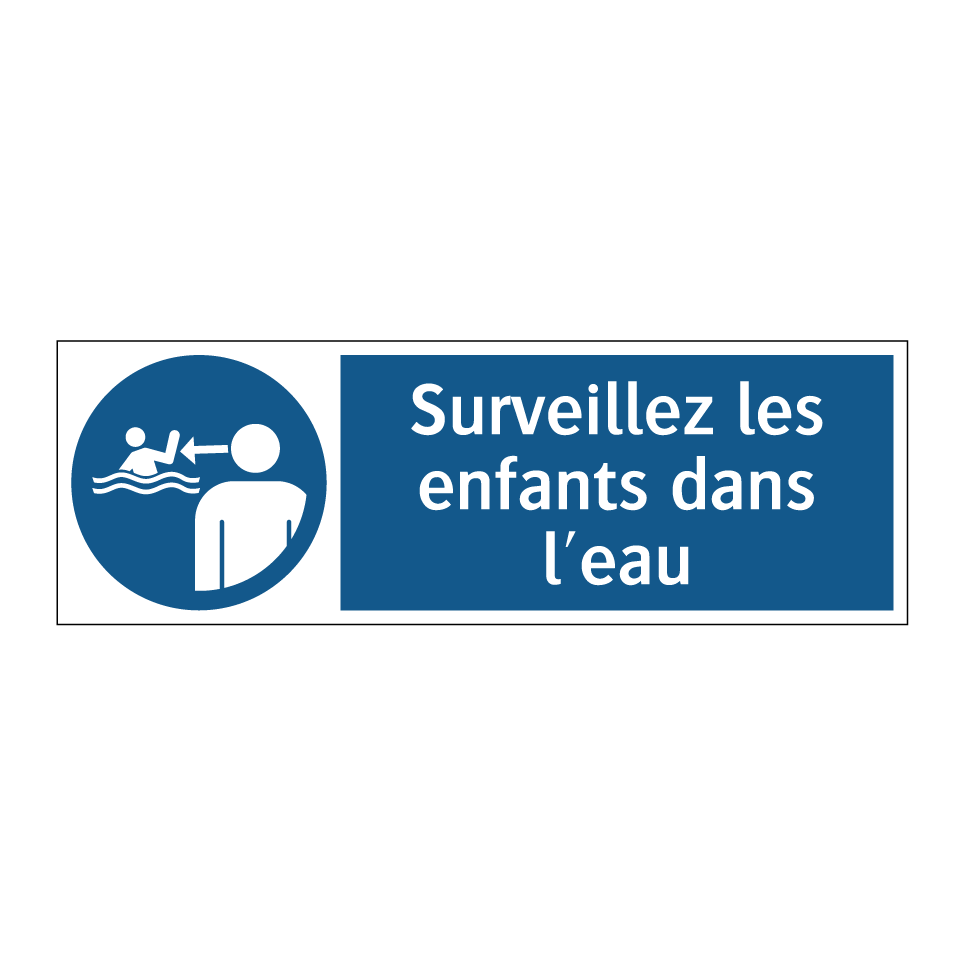 Surveillez les enfants dans l'eau