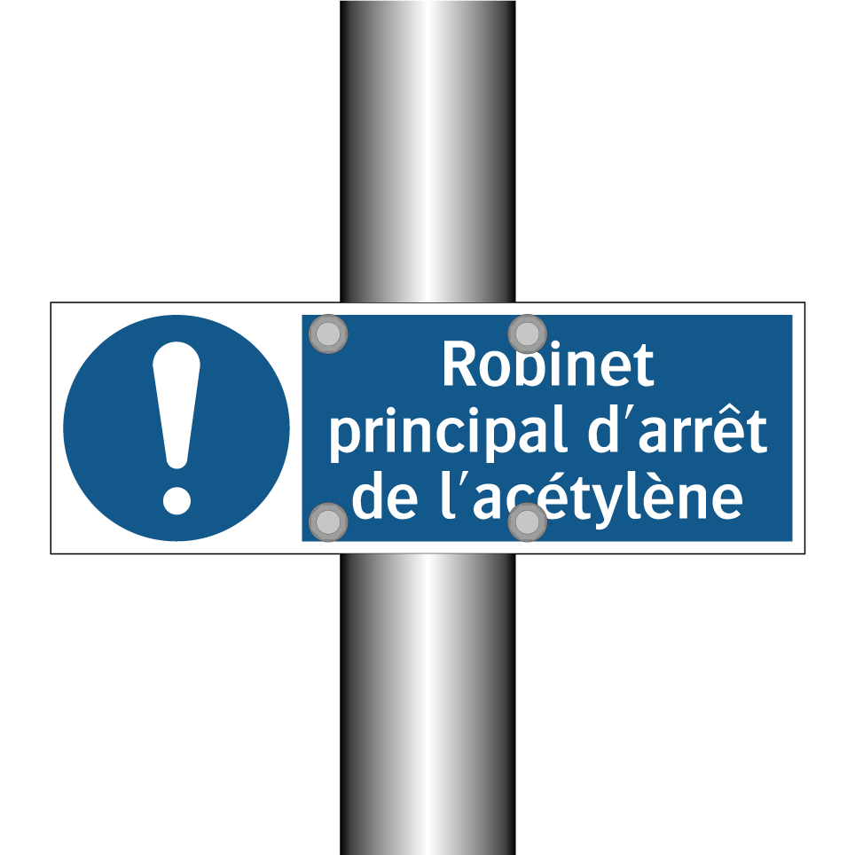 Robinet principal d'arrêt de l'acétylène