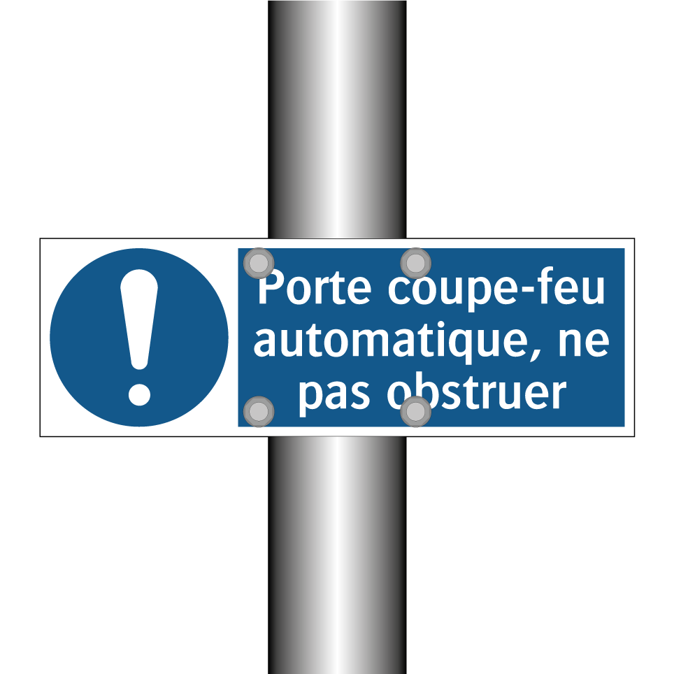 Porte coupe-feu automatique, ne pas obstruer