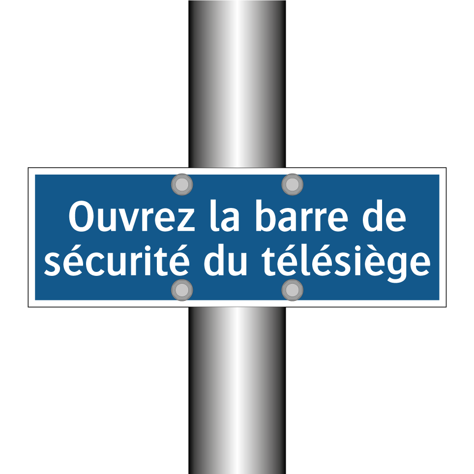 Ouvrez la barre de sécurité du télésiège