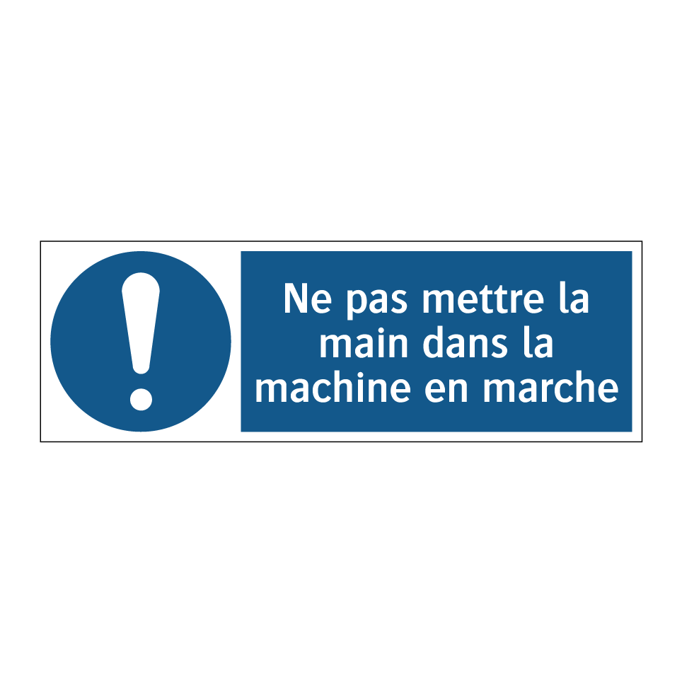 Ne pas mettre la main dans la machine en marche