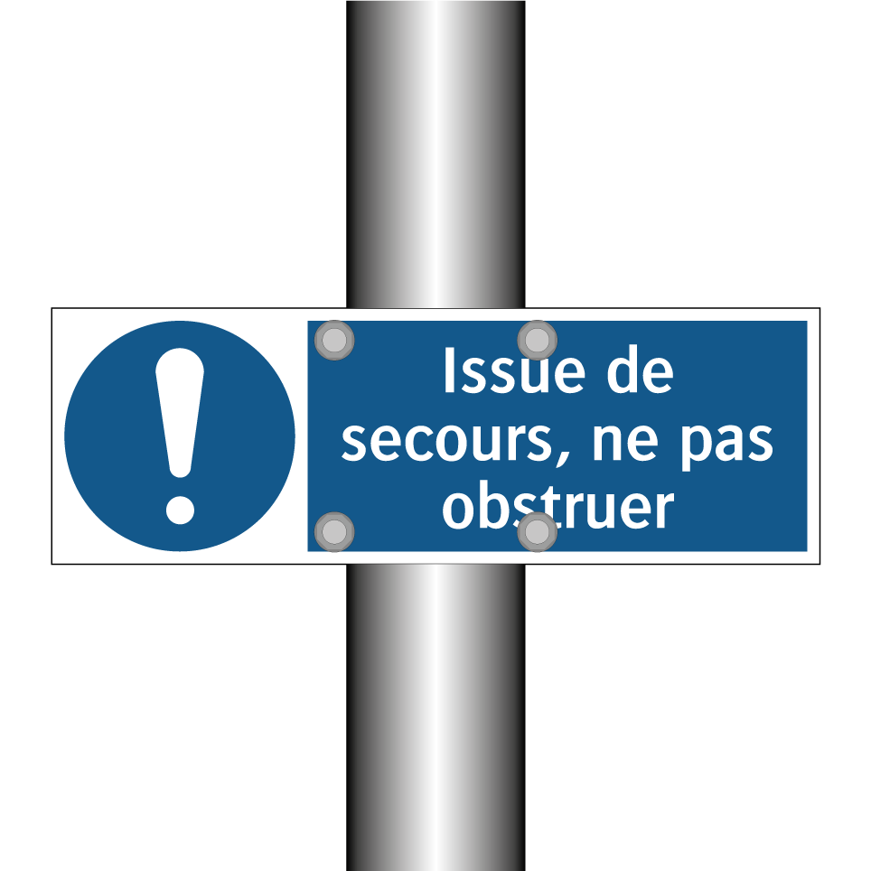 Issue de secours, ne pas obstruer