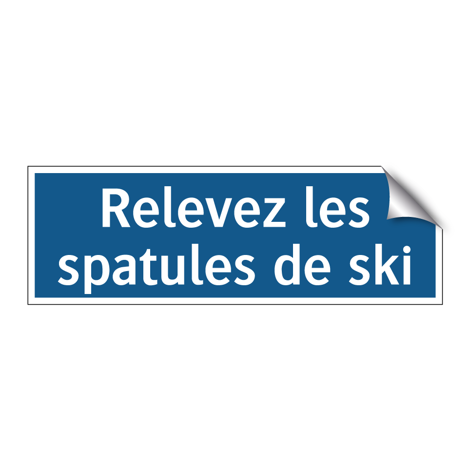 Relevez les spatules de ski