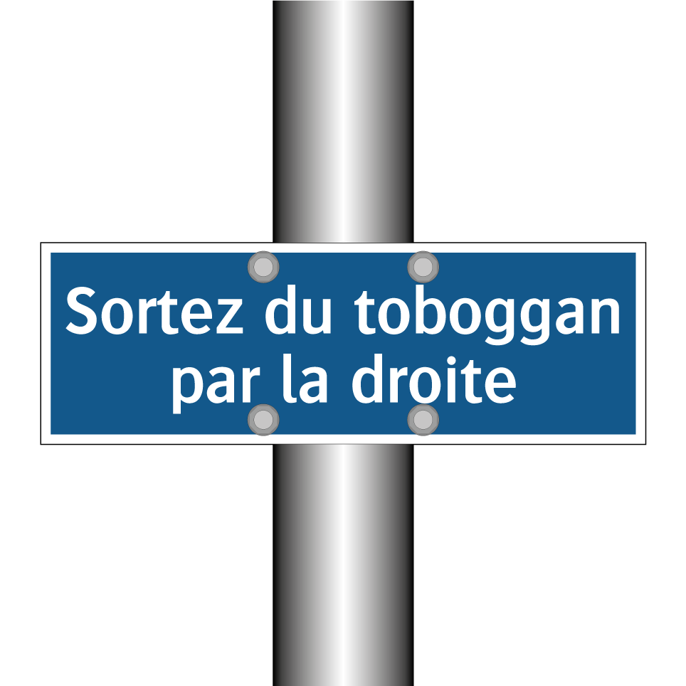 Sortez du toboggan par la droite