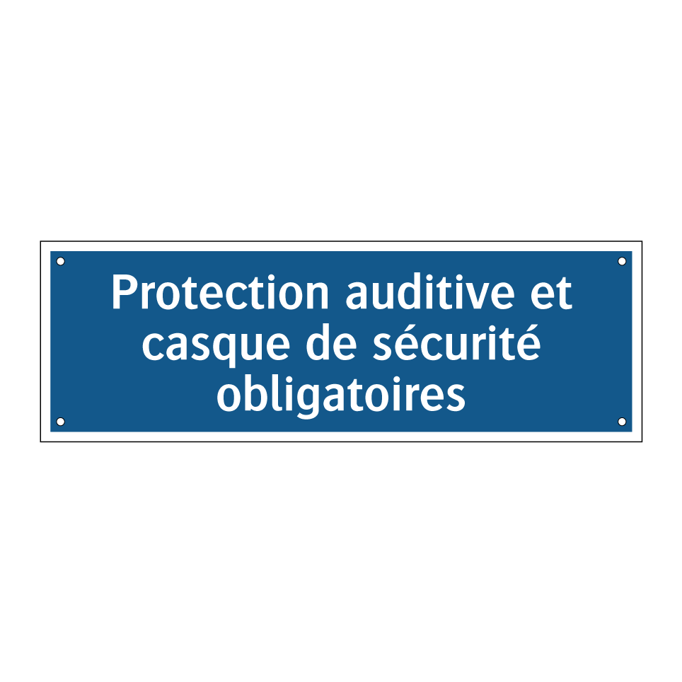 Protection auditive et casque de sécurité obligatoires