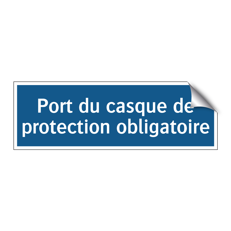 Port du casque de protection obligatoire